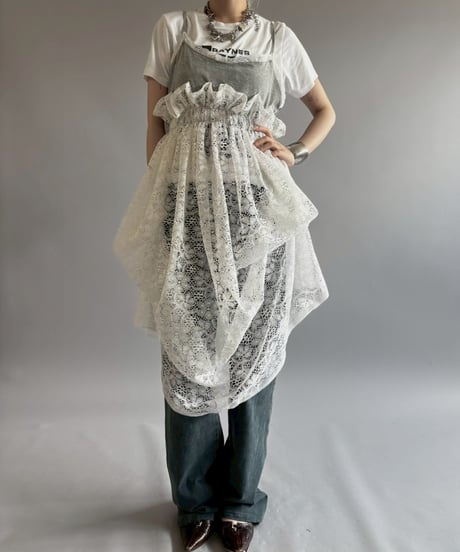 【RE;CIRCLE】RE Crochet Camisole＋Lace One-Piece / 260709-007