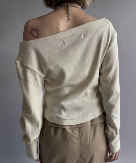 【RE;CIRCLE】 RE Under Wear Boat Neck Shirt  / 261015-021