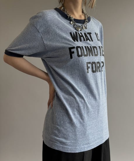 【USED】 70's Made in USA Hanes WHAT IS FOUND IES FOR T-Shirt / 260822-025