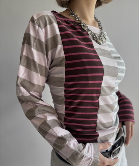 【Chinatsu Aoyama】 Patchwork Border Top  /  2601022-006