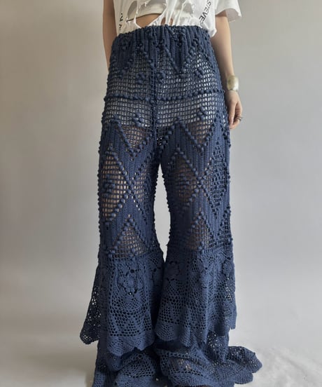 【RE;CIRCLE】  RE Crochet Tiered Pants/ 260810-040