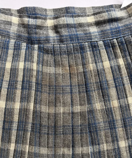 【USED】 Check Pattern Pleats Skirt / 261031-014