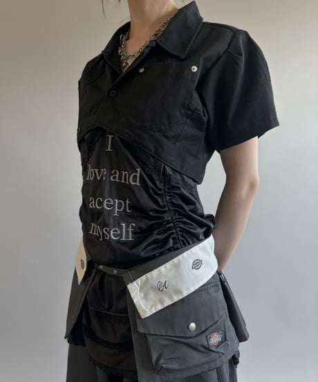 【Chinatsu Aoyama】 RE Makers Shirt Black / 260813-041