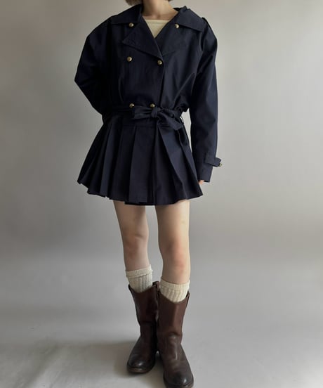 【RE;CIRCLE】 RE Pleated Hem Trench Coat  / 261019-026