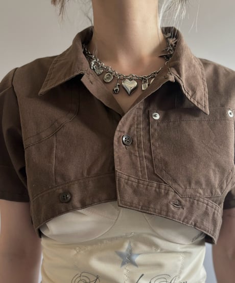 【Chinatsu Aoyama】 RE Makers Shirt Brown / 260813-026