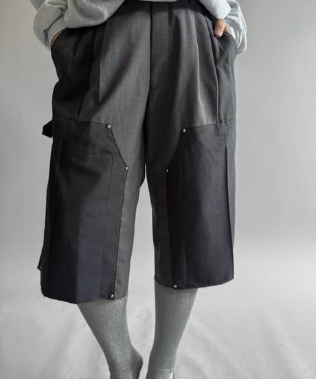 【Chinatsu Aoyama】 Re Suit Double Knee Shorts / 260921-005