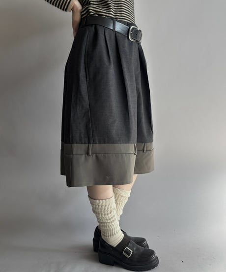 【Chinatsu Aoyama】 Suit Patchwork Camisole Mini One-Piece /  2601022-050