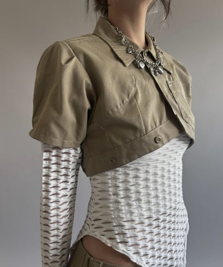 【Chinatsu Aoyama】 RE Makers Shirt Khaki / 260813-022