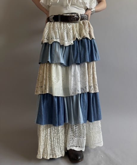 【RE;CIRCLE】  RE Crochet Long Skirt / 260810-038