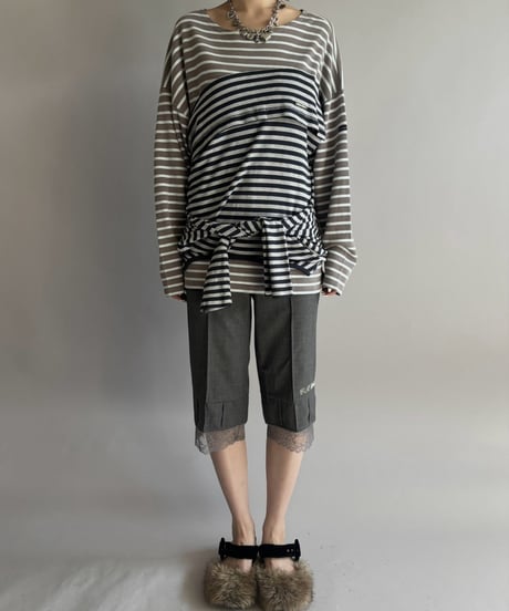 【Chinatsu Aoyama】 Patchwork Border Top  /  2601022-033