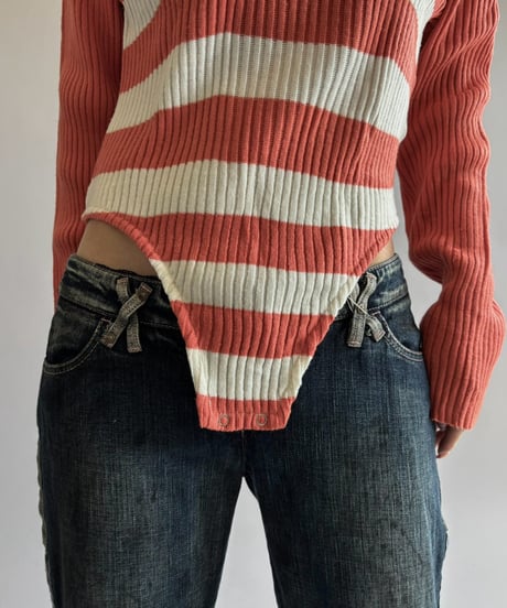 【RE;CIRCLE】 RE Rib Knit Leotard Top /261001-017