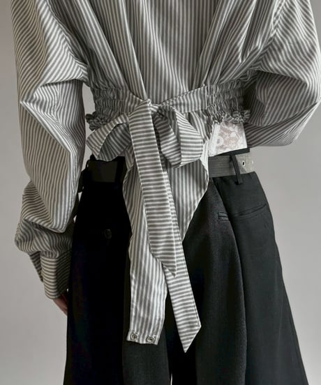【RE;CIRCLE】RE Leotard Stripe Shirt / 260713-004