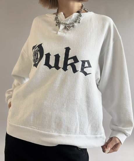 【USED】 Made in USA 90's DUKE Henry Neck Sweat  / 261031-025