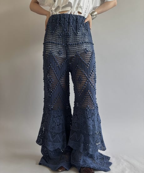 【RE;CIRCLE】  RE Crochet Tiered Pants/ 260810-040
