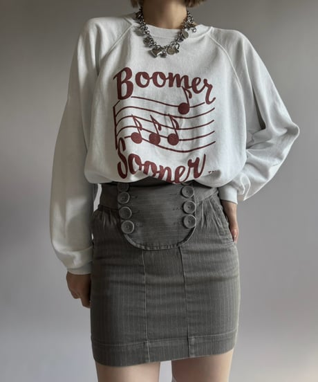 【USED】 80's Hanes Note Print Sweat / 261024-001