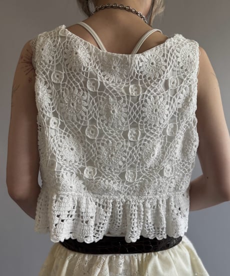 【RE;CIRCLE】  RE Crochet Short vest / 260810-037