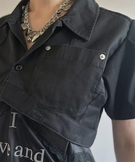 【Chinatsu Aoyama】 RE Makers Shirt Black / 260813-041