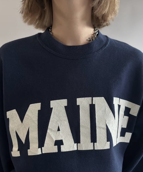 【USED】 Made in USA 90's Jerzees MAINE Sweat  / 261031-029