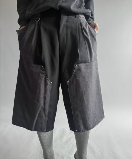【Chinatsu Aoyama】 Re Suit Double Knee Shorts / 260921-002