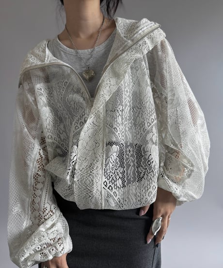 【RE;CIRCLE】RE Lace Hooded Jacket / 260914-009