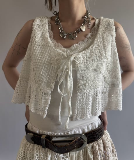 【RE;CIRCLE】  RE Crochet Short vest / 260810-037