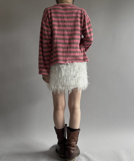 【USED】 Border Sweat Snap Cardigan/ 260919-016