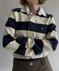 【USED】 RALPH LAUREN SPORT Stripe Rugger Shirt / 261017-026