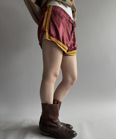 【USED】 30~40's Vintage Satin Sports Short Pants / 260926-015