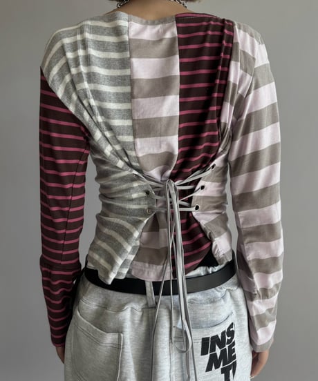 【Chinatsu Aoyama】 Patchwork Border Top  /  2601022-006