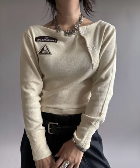 【RE;CIRCLE】 RE Under Wear Boat Neck Shirt  / 261019-005