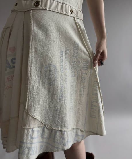 【USED】 Printed Canvas Flare One-Piece / 260926-009