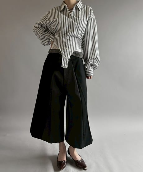 【RE;CIRCLE】RE Leotard Stripe Shirt / 260713-005