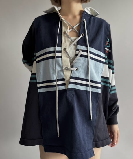 【RE;CIRCLE】 RE Lace-Up Rugger Shirt  /261015-010