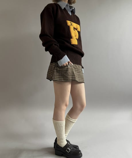 【USED】 50's 100% Virgin Wool Lettered Knit / 261031-001
