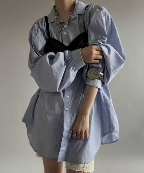 【USED】 Long Gathered Shirt  / 260926-003