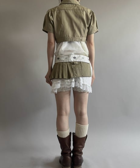 【Chinatsu Aoyama】 RE Makers Shirt Khaki / 260813-018