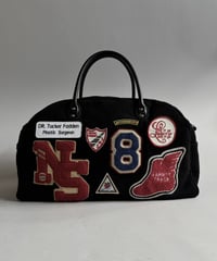 【RE;CIRCLE】 RE French Bedcover Boston Bag Wappen Black /261026-031