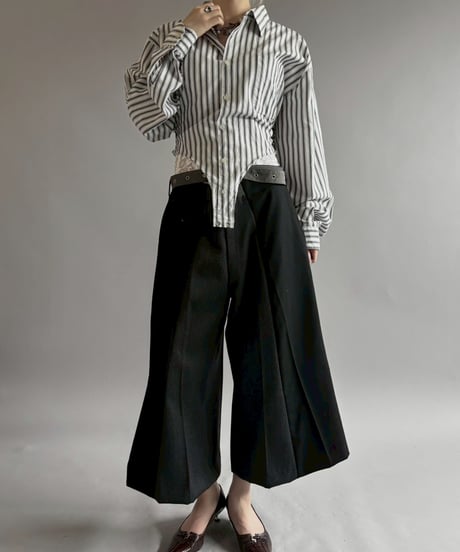 【RE;CIRCLE】RE Leotard Stripe Shirt / 260713-005