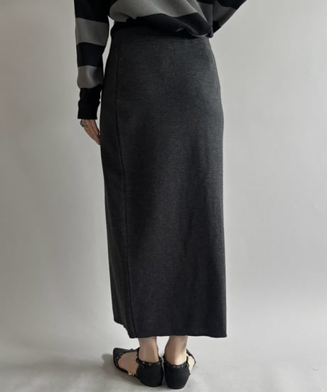 【USED】 Side Button Knit Skirt /261003-003