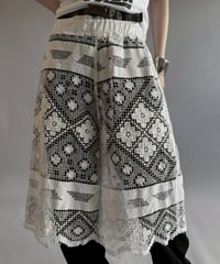 【RE;CIRCLE】 RE Crochet Lace Wide Half Pants / 260709-010