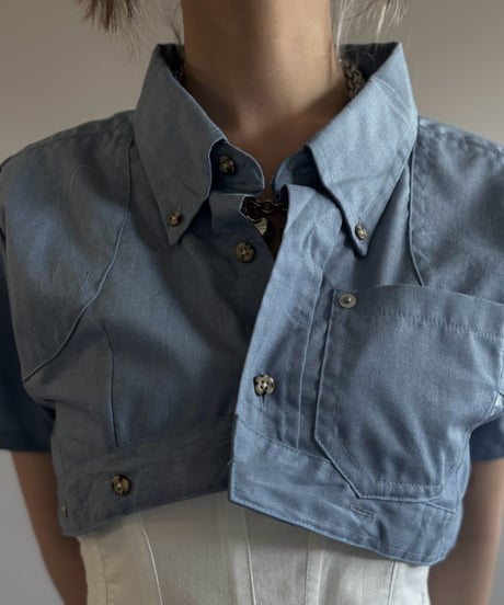 【Chinatsu Aoyama】 RE Makers Shirt Blue / 260813-034