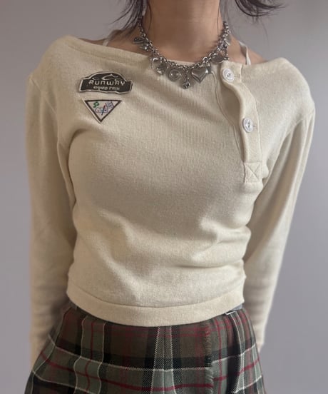 【RE;CIRCLE】 RE Under Wear Boat Neck Shirt  / 261019-020