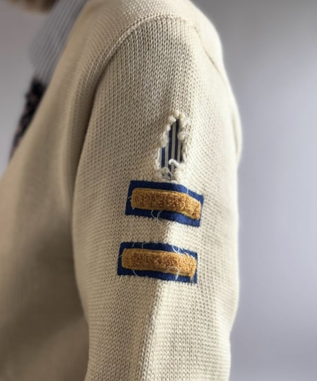 【USED】 60's 100% Virgin Wool Lettered Knit / 261031-002