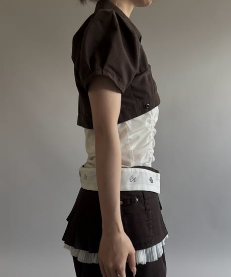 【Chinatsu Aoyama】 RE Makers Shirt Brown / 260813-023