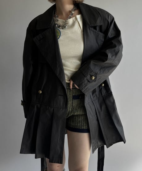 【RE;CIRCLE】 RE Pleated Hem Trench Coat  / 261015-024