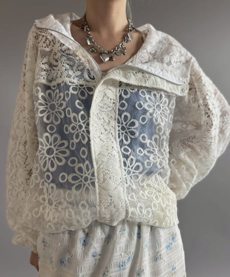 【RE;CIRCLE】RE Crochet  Hooded Blouson / 260709-013