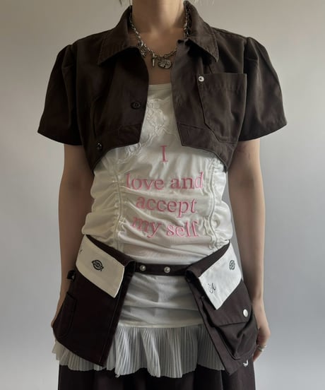 【Chinatsu Aoyama】 RE Makers Shirt Brown / 260813-024