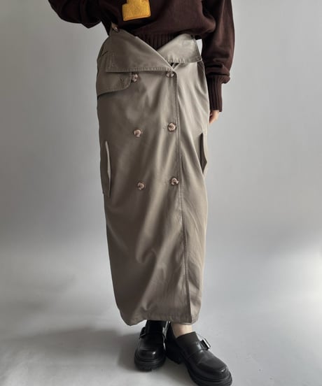 【RE;CIRCLE】 RE Trench Long Skirt  /261015-019