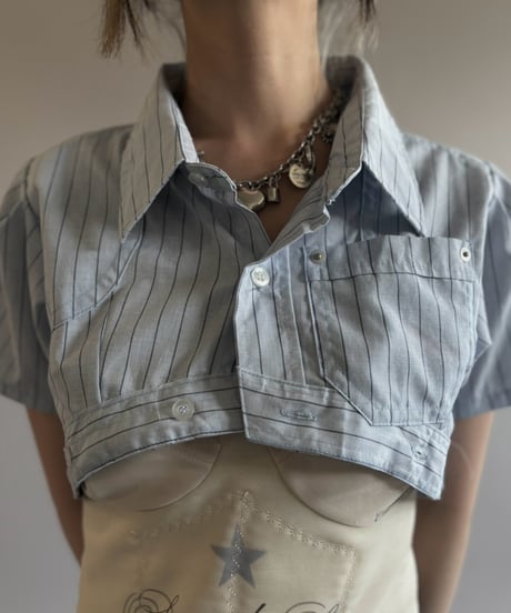 【Chinatsu Aoyama】 RE Makers Shirt Stripe / 260813-031