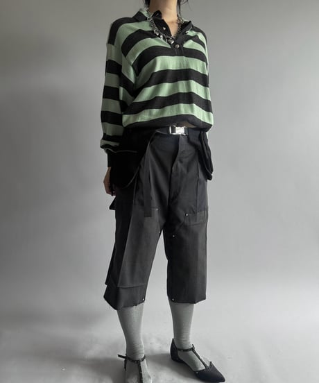 【Chinatsu Aoyama】 Re Suit Double Knee Shorts / 260921-003